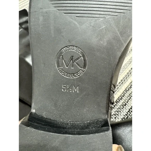 Michael Kors Boots Womens Size‎ 5.5 Black Leather Knee High Stretch Riding - Picture 10 of 10